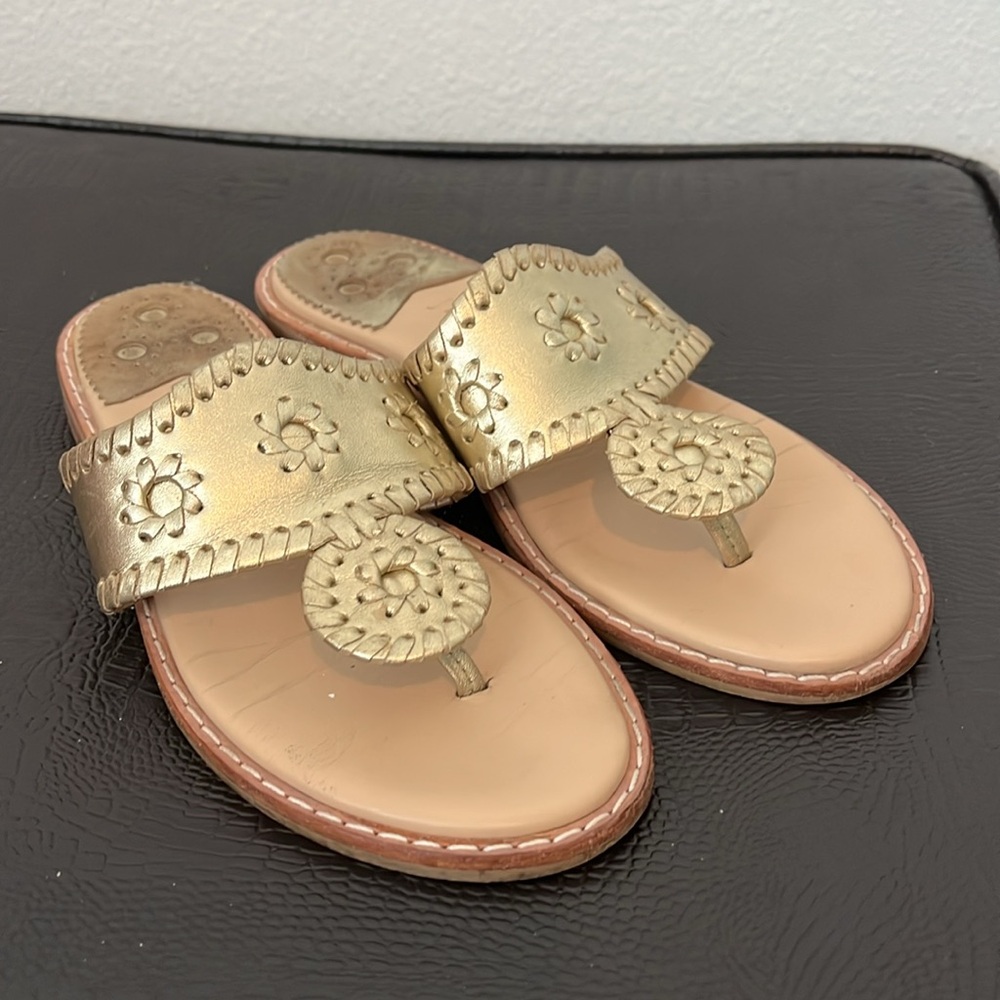 Jack Rogers Gold Sandals